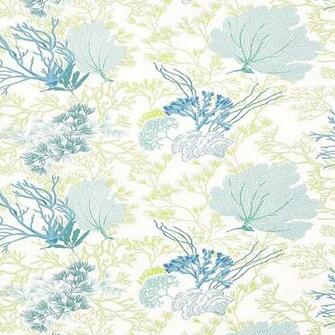 Thibaut Wallpaper Biscayne Molokini T5735 Aqua And Green