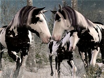 Wallpaper By Art Tlc Horses On Snowy Mountain