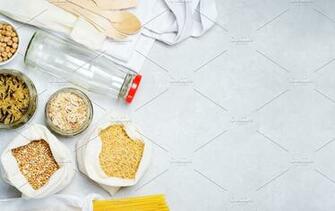 Zero Waste Background Eco Friendly Food Drink Photos