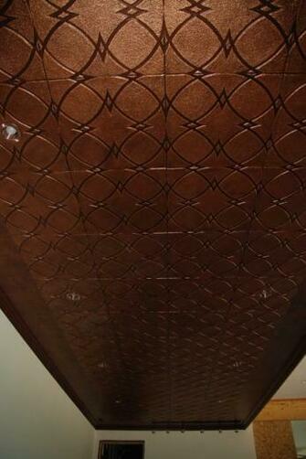 Faux Tin Ceiling Tile Glue Up By Decorative