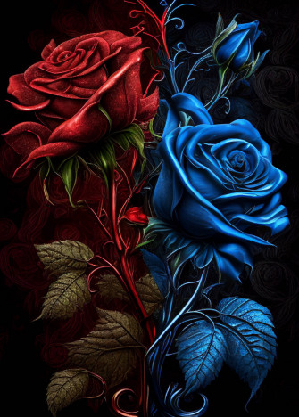 Blue Roses Background Wallpaper