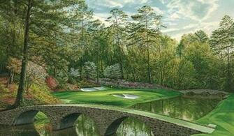 The 12th Hole Golden Bell Augusta National Golf Club