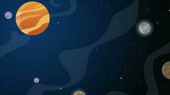 Video Planet Cartoon In Space Animation Background Collection