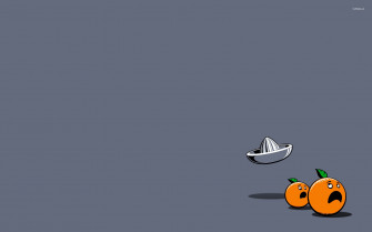 Oranges Running From The Squeezer Wallpaper Funny