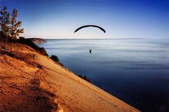 Parasailing At The Sleeping Bear Dunes National Lakeshore Michigan