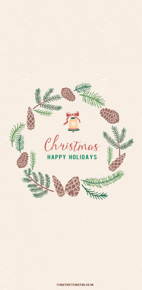 Festive Aesthetic Wallpaper For Phone Christmas Wreath