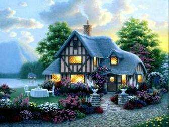 Summer Cottage Wallpaper