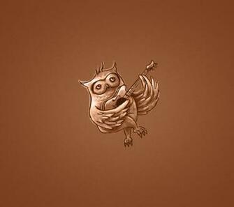 Funny Owl Playing Guitar Illustration Wallpaper