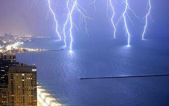 Wallpaper Michigan Lake Lightning Desktop In