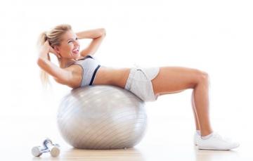 Wallpaper Smile Women Training Exercises Gym Balls Image For