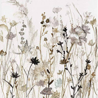 Amazon Renditions Gallery Modern Floral Wall Art Black Grey