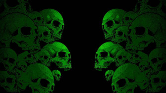 The Green Fire Skull Shines With Danger But Also Beauty Wallpaper