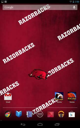 Arkansas Razorbacks Live Wallpaper With Animated 3d Logo Background