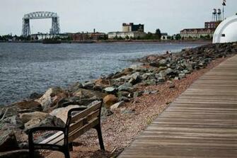 Duluth Mn Mile Lake Walk With The Liftbridge In Background