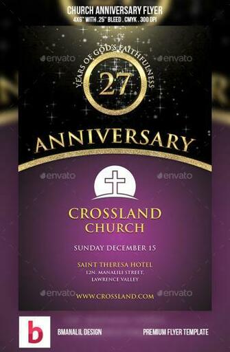 Church Anniversary Flyer Templates