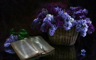 Lilac Tree Wallpaper Basket Of