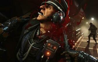 Wallpaper Blood Game Soldier Wolfenstein