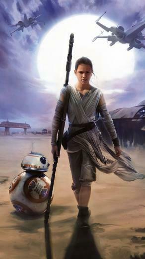 Rey Force Awakens iPhone Wallpaper Top