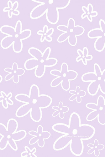 Minimal Monochromatic Simple Line Flower Pattern In Cool