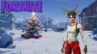Christmas With Red Nose Raider Fortnite Wallpaper Top