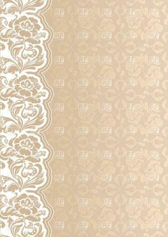 Beige Victorian Wallpaper With Floral Lacy Border Background