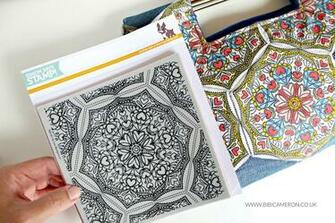 Stamping Quilting Fabric With Sss Cora Stamp Background Bibi Cameron