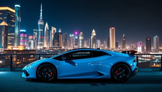 Neon Blue Lamborghini Wallpaper