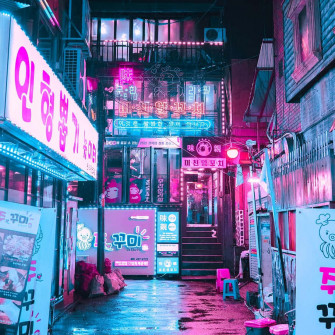 Blue And Pink Aesthetic Neon Wallpaper
