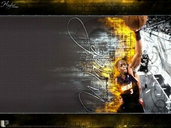 Dwyane Wade Burning Dunk Wallpaper Miami Heat