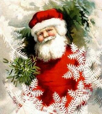 Vintage Santa Full Screen Background Image Wallpaper Or Texture
