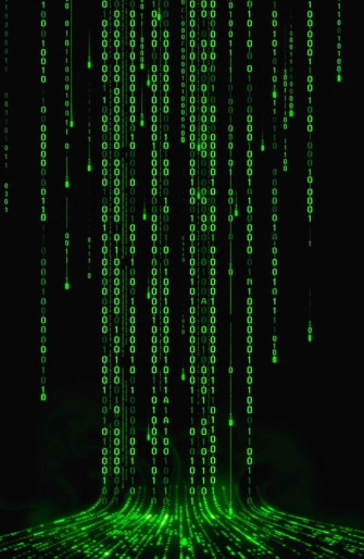 Matrix Binary Code Falling Wallpaper