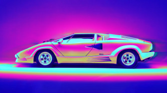Lamborghini Countach Retro Artwork 4k Wallpaper HD Cars