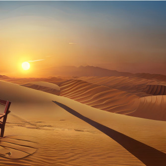 Desert Sun Set By Trustinnerwisdom Wallpaper