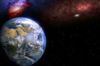 Stars Galaxies Earth Wallpaper