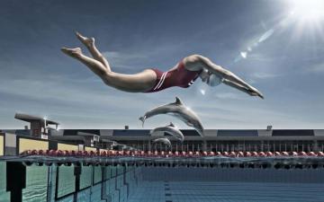 Swimmer Wallpaper Group