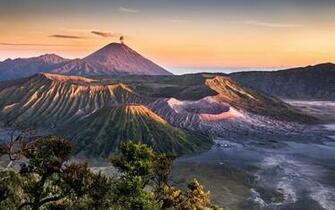 Mountains And Volcanoes Widescreen Wallpaper
