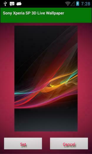 Sony Xperia Sp Live Wallpaper Screenshot