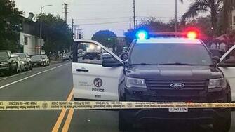 Gunman Ambushes Lapd Officers Stopped At A Traffic Light Nbc Los