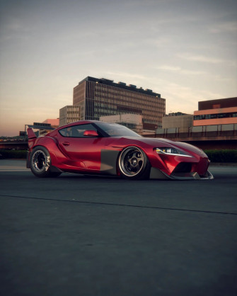 Toyota Gr Supra With Stick Shift Puts On Virtual Drag Slicks