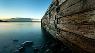 Wallpaper Night Lake Bridge Landscape 4k Ultra
