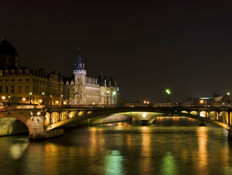 Paris Bridge At Night Wallpaper Inkbluesky