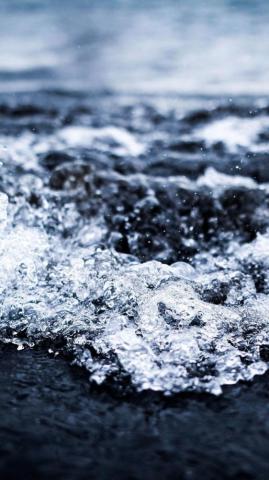 Soft Sea Waves Water Close Up Wallpaper