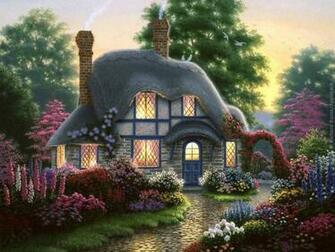 English Cottage Garden Wallpaper