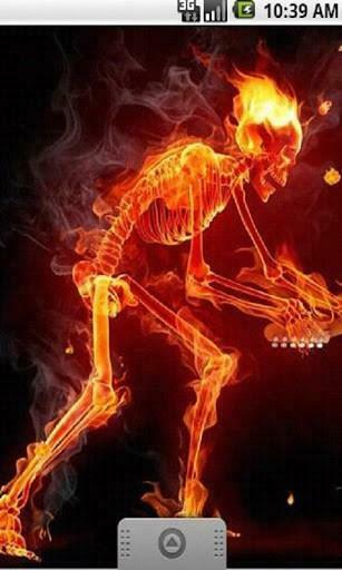 Bigger Fire Skull Music Livewallpaper For Android Screenshot