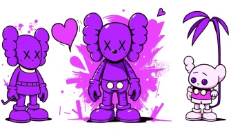 Kaws Purple Wallpaper