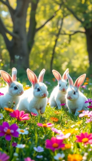 Beautiful Rabbits Wallpaper