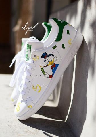 Custom Adidas Scrooge Mcduck Hand Painted By Diana Ponzo