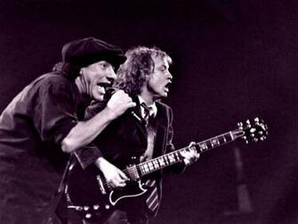 Acdc Brian Johnson Angus Young Monochrome Wallpaper