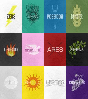 The Twelve Olympians Posters Percy Jackson Art