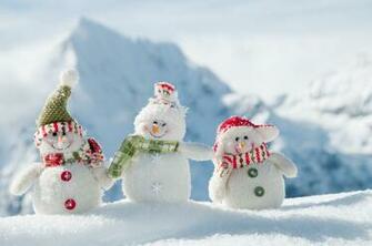 Wallpaper Funny Snowmen